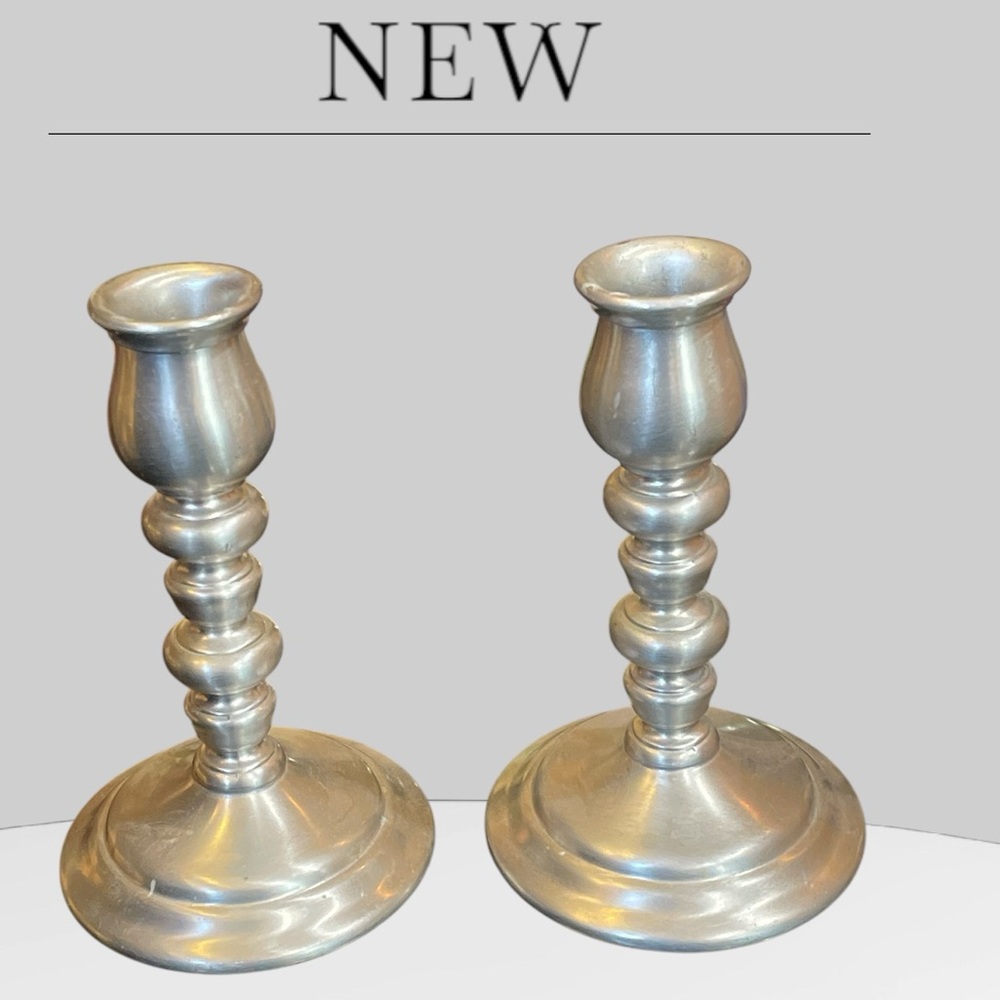 Tall Reed & Barton Pewter Candlesticks Holders